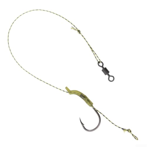 Pre-Tied Carp Hair Rigs Featuring Curved Barb Hooks, Stainless Steel Construction for Floating Baits, Complete with Rig Stops and Swivels(3pack#2) - color: 3pack#2