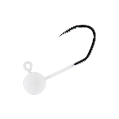 Fly Tying Sickle Jig Heads - color: White, size: 1/16 OZ 50PCS