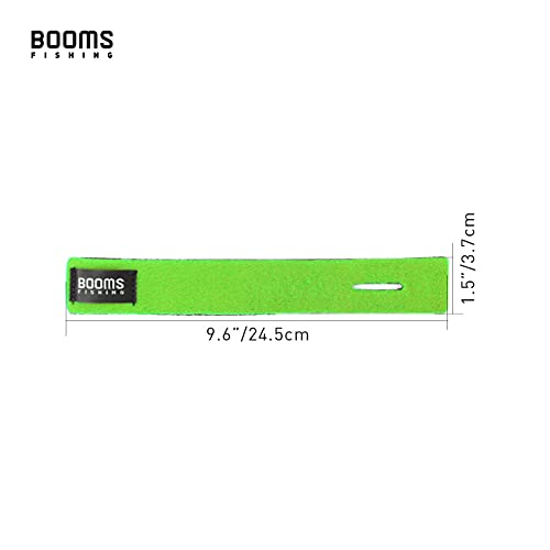 Booms Fishing RS3 Fishing Rod Wrap Pole Straps, Hook & Loop Fishing Rod Belts, Fishing Rod Ties for Casting Rods, Spinning Rods and Fly Rods - style: B: Green_9.6"_6pack