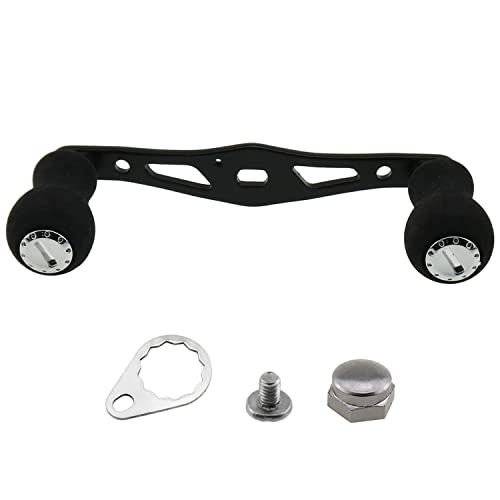 Heyous Fishing Reel Handle Grip for Baitcasting Trolling - Left Right Ultralight Crank Accessory, Black