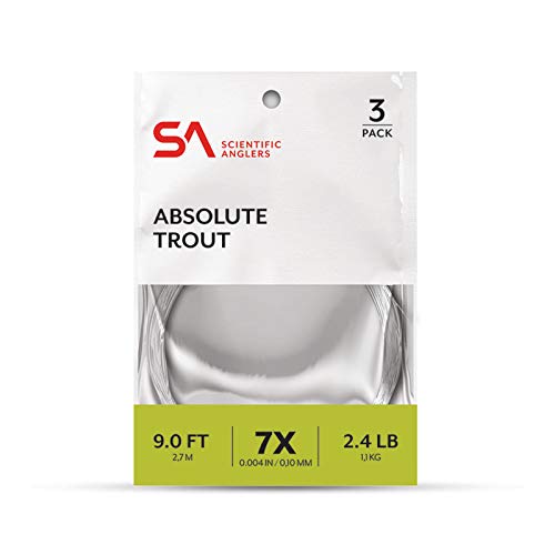 Absolute Trout Tapered Leader - 3 Pack by Scientific Anglers - size: 9ft - 2X