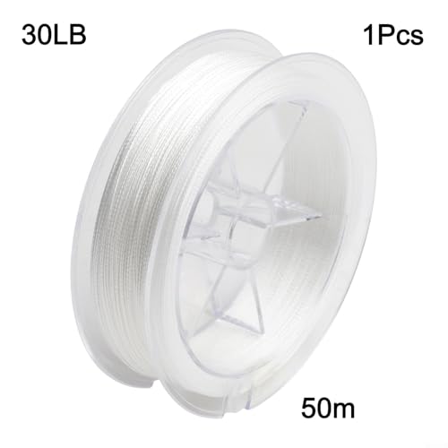 20lb for Braided Fly Line Backing 50M 8-Strand Dacron Polyester Low Friction Trout Bass Freshwater Fishing Reel Spooling Line White - size: B