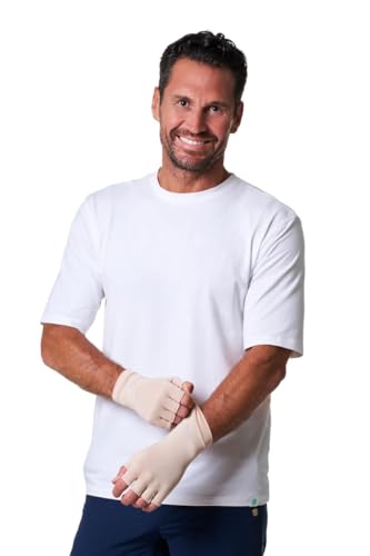 Coolibar Fingerless UV Sun Gloves - UPF 50+ Sun Protection - Ouray - color: Beige, size: Large