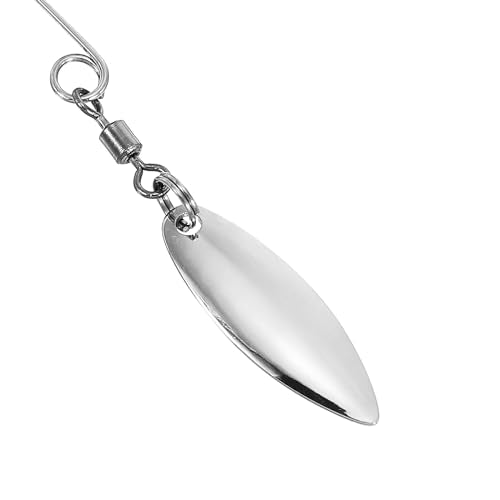 PATIKIL Fishing Lure Blades Willowleaf Lure Making for DIY Bait - color: Silver, size: 1.3"x0.4"