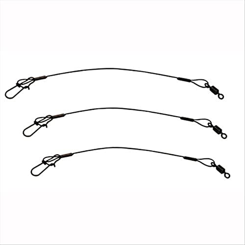 Eagle Claw Tackle Heavy Duty Wire Leaders Black 9" 20lb 3pcs #08012-002, Brown, One Size