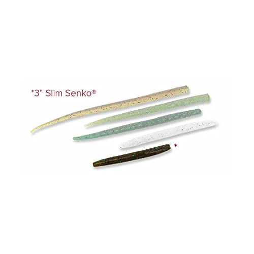 Yamamoto Senko Soft Plastic Worm Easy to Use Bass Fishing Stick Bait Lures - color: BABY BASS, size: 3 Inch Slim