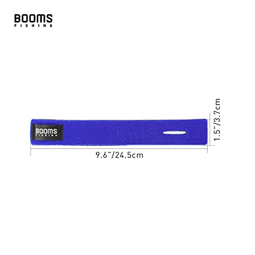 Booms Fishing RS3 Fishing Rod Wrap Pole Straps, Hook & Loop Fishing Rod Belts, Fishing Rod Ties for Casting Rods, Spinning Rods and Fly Rods - style: C: Blue_9.6"_6pack