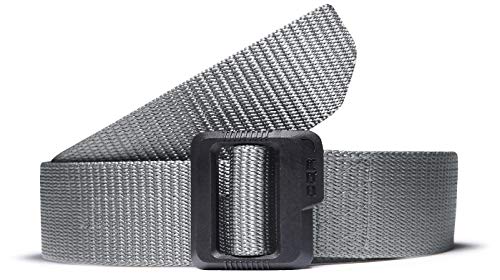 CQR Tactical Belt, Military Style Heavy Duty Belt, Webbing EDC Quick-Release Buckle - color: 2pack Dura Nylon Black/Grey, size: Medium