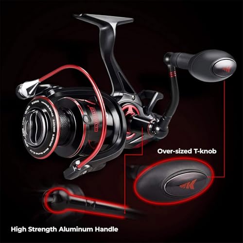 KastKing Sharky Baitfeeder III Spinning Reel 10+1 Shielded Stainless Steel BB - Carbon Fiber Drag for Live Liner Bait Fishing Action - style: 3000