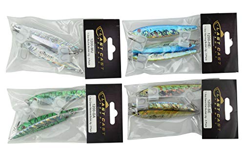 1.5oz-2.5oz Bullet Jig - 3 Pack - 4 Colors & 3 Weights to Choose from - color: Herring, size: 1.5oz