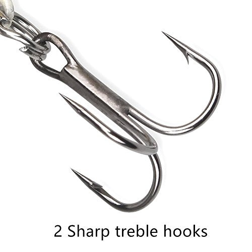 4 Segment Fishing Lures with BKK Hooks for Fishing, Easy Catch | 4.76oz Heavy-Duty Big Sinking Lifelike Swimbaits for Bass, Trout, Crappie, Walleye, Pike, Great for Fisherman, Dad Gifts