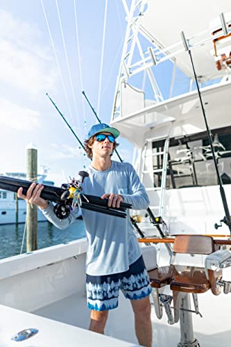 Huk Fishing Nylon Webbing Belt, Adjustable Sizing, Casual, Lifestyle, Quick Dry, 44" Max Length - color: Blue