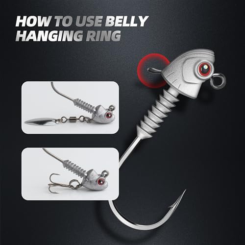 Swimbait Jig Heads, 20PCS/Box, 4 Size Options, Strong Hook & Anti-Loose Design, Ideal for Freshwater & Saltwater Fishing - size: 3/8 oz