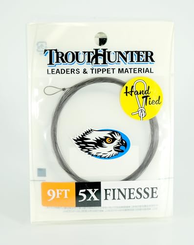 TroutHunter Finesse Taper Fly Fishing Leader 9ft W/Perfection Loop - size: 6X