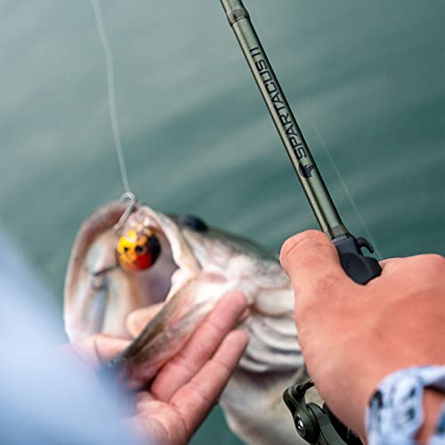 KastKing Spartacus II Fishing Rods - IM6 Graphite Blanks Casting & Spinning Rods, 2-Piece Rods with Extra Tip Section, PTS Power Transition System, KastFlex Technology, Rubber Cork Handle - size: 6'8"- M- Fast (2pcs+ Extra Tip), style: Spinning