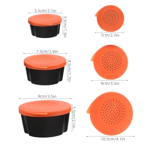 TEHAUX 3pcs Live Bait Case Worm Bait Storage Container Plastic Breathable Worm Holder Box for Fishing Outdoor Use