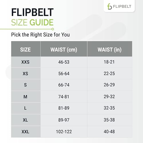 FlipBelt Classic Running Belt, Phone Holder for Running, Money Belt Pouch - color: Neon Punch, size: Medium