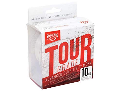 Strike King Tour Grade Monofilament Fishing Line, 200-Yards, 10-Pound, Clear