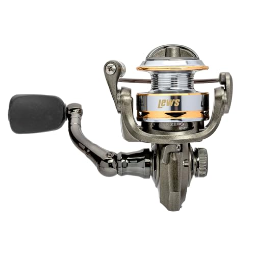 Lew's Laser Lite Spinning Fishing Reel, 6+1 Bearings, Graphite Frame and Sideplate, Speed Lube, Multi-Disc Drag - size: 75 (Clam Packaging)
