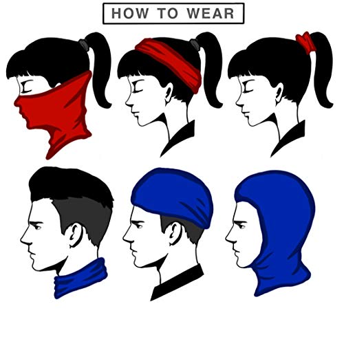 VCZUIUC Neck Gaiter Face Cover Mask Balaclava for Men and Women - color: 9pcs Solid-a, size: One Size