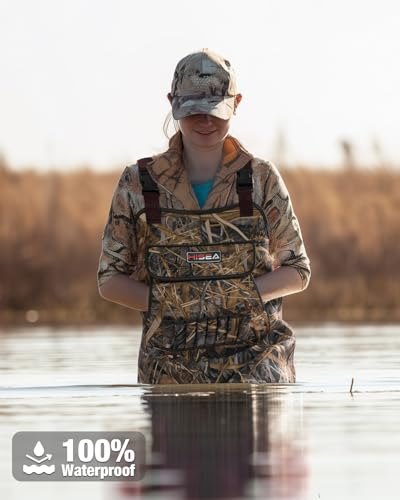 HISEA Women Waders Waterproof 400G Insulated Neoprene Chest Wader for Women - color: Next Camo, size: 5