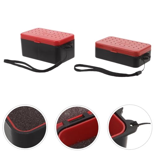 2pcs Live Bait Storage Box Double-Layer Breathable Plastic Worm Bait Holder Portable Fishing Accessories Suitable for Outdoor Anglers