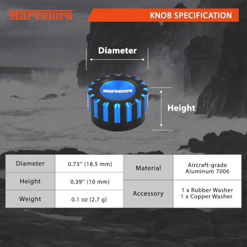 Tension Mechanical Brake Knob, Zero Adjuster Cap, Compatible for Shimano Curado MGL, SLX DC, SLX DC XT Baitcasting Reels - color: Full Black