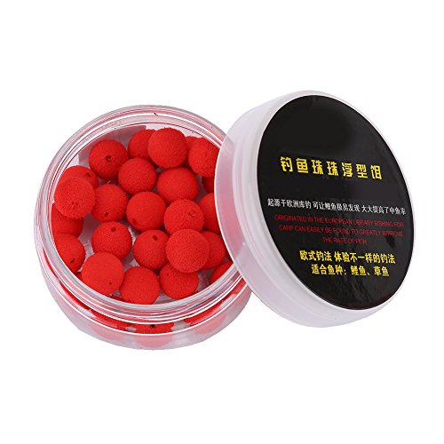 30Pcs Floating Foam Pop Up Fishing Bait Pellets – Ultra Light, High Buoyancy Soft Lures for Carp, Bright Color - color: Red strawberry flavor 12MM