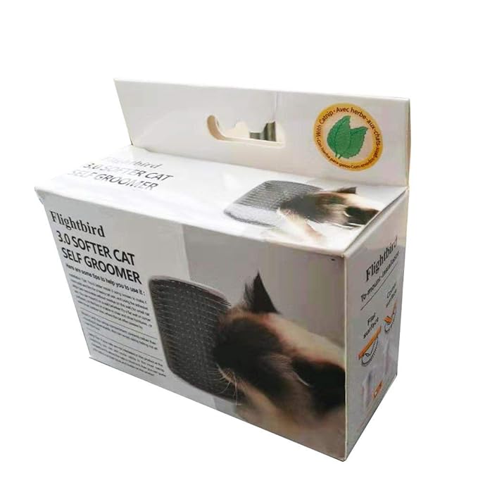 3.0 Softer Cat Self Groomer with Catnip, Dog Cat Corner Groomer,Wall Corner Scratcher Comb,Grooming Massage Brush, Perfect Scratch Massager Tool for Long & Short Fur Kitten/Puppy (2 Pack)