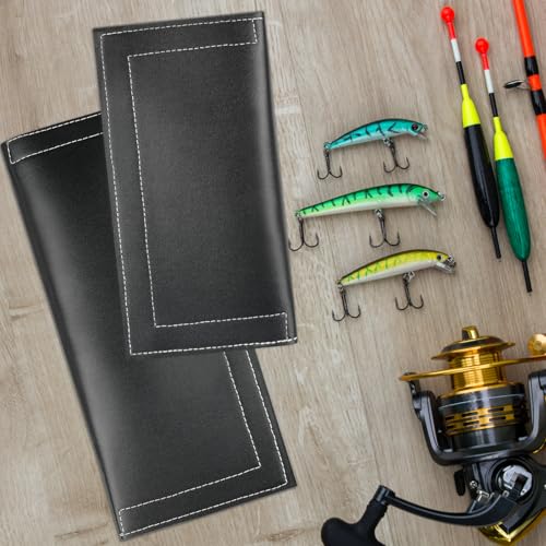 Fishing Lure Covers, 6 Pack Fishing Lure Wraps, PVC Leather Fishing Hook Covers Guard Bait Storage Protector Glove to Keep Fishermen Fishing Safe - size: S, 3.1 * 5.5IN for 2-4in Lures
