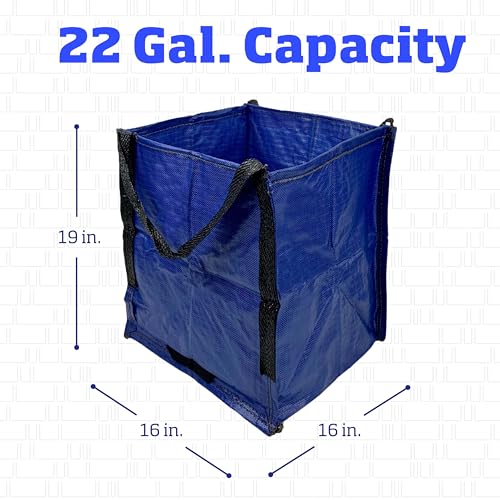 DURASACK Heavy Duty Storage Tote Bag 22-Gallon, Blue | Rugged Woven Polypropylene Moving Bag, Reusable Self-Standing Design, Holds up to 500 Pounds - color: Blue, size: Single
