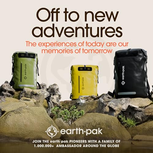 Earth Pak Waterproof Backpack - Heavy Duty Hiking Backpack - Roll-Top Closure Bag - Cushioned Dry Bag Waterproof Phone Case - color: Grey, size: 35L