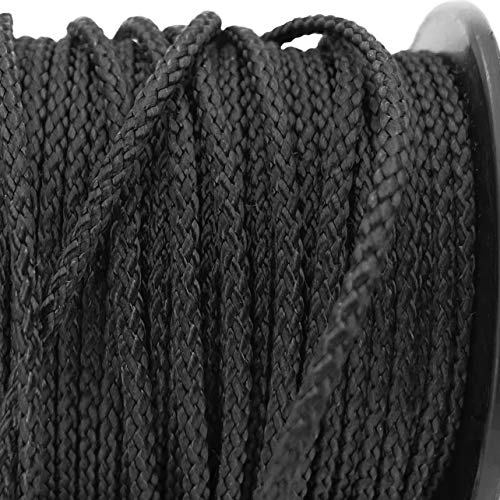 emma kites 100% Black Kevlar Braided Cord (0.4~4.6mm Dia, 50lb~1700lb) High Strength, Abrasion Flame Resistant, Tough Survival Tactical Cord Model Rocket Paracord Snare Line Fishing Assist Cord - size: 550Lbs | 30Ft