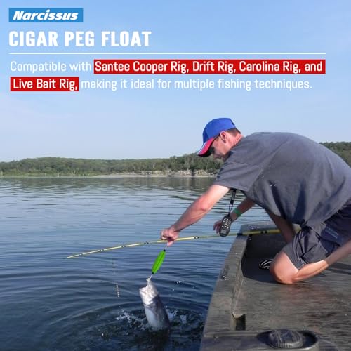 Narcissus Fishing Slotted Peg Float – Slip Bobbers for Fishing, Catfishing Tackle, Fishing Bobbers for Bass, Santee Rig, Easy Line Insertion, No Threading - color: 27pcs-3in