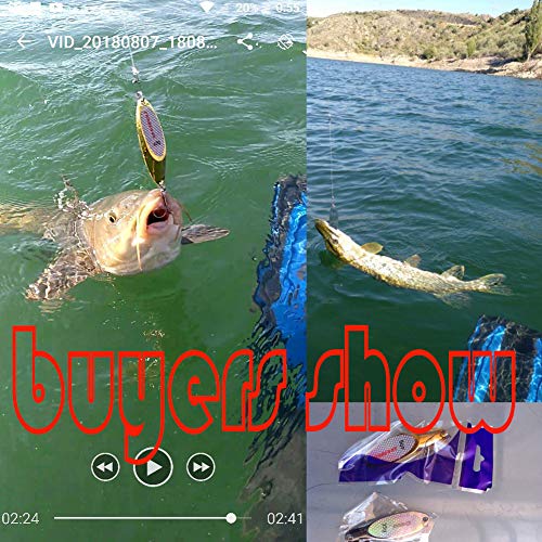 PROBEROS Fishing Spoons Lures Bass Baits Jigging Bait Tackle with Treble Hooks Hard Metal Spoon Fishing Lure Weight Pick 10 Pcs/Pack Silver Gold - color: 10PCS Gold, size: 14G-0.5OZ