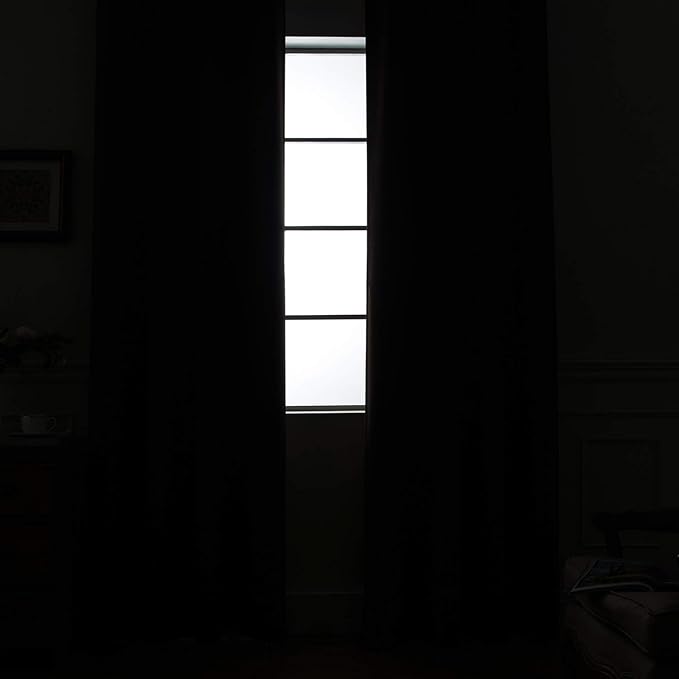 Yakamok Pure White 100% Blackout Curtains