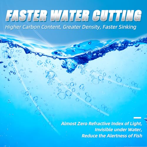 SeaKnight T2 100% Fluorocarbon Fishing Line, 110YD Japanese Material Leader Line, Low Visibility High Strength Abrasion Resistant for Saltwater Freshwater Fishing (3-35LB) - size: 30LB-110YD