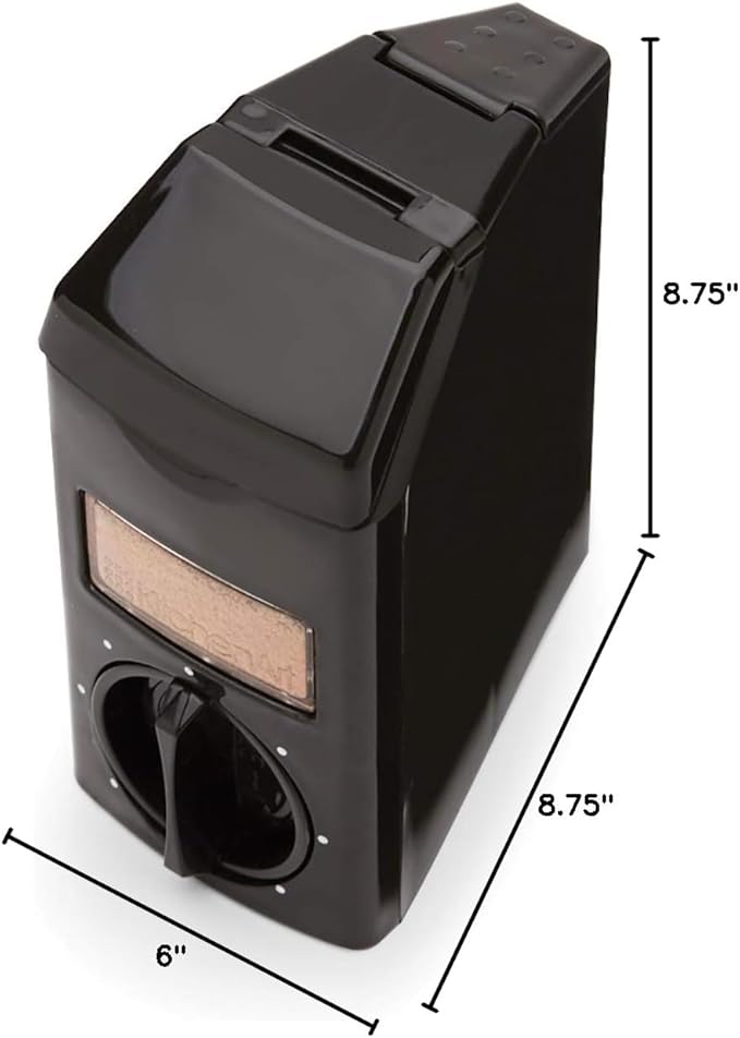 Kitchen Art Spice Rack Select-A-Spice Auto-Measure Carousel 12 Compartments Black 8.75 x 8.75 x 6 inches