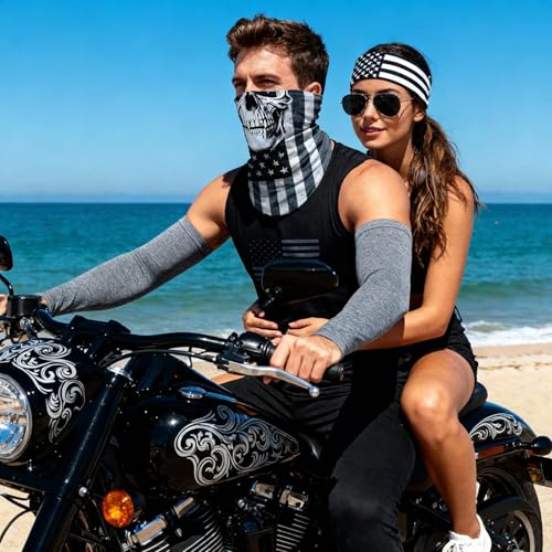 Breathable Neck Gaiter UPF 30+ Sun Protection Face Mask for Men & Women - color: 5pcs-camo-1
