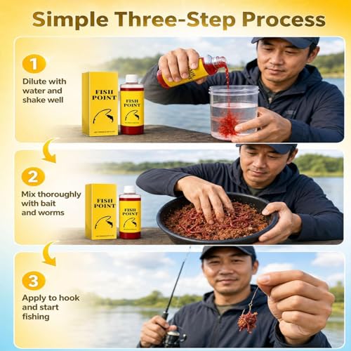 Red Worm Concentrated Fish Attractant Spray - Fast-Acting Freshwater Bait Additive, Enhances Scent & Improves Bite Response for Trout, Panfish - color: 200ml