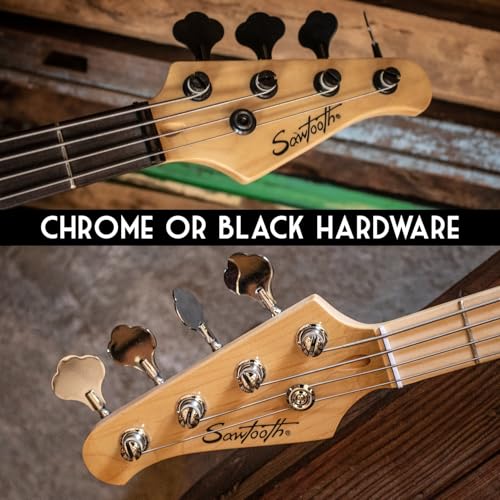 Sawtooth EP Series Electric Bass Guitar, Trans Purple - color: Trans Purple, style: Right Hand