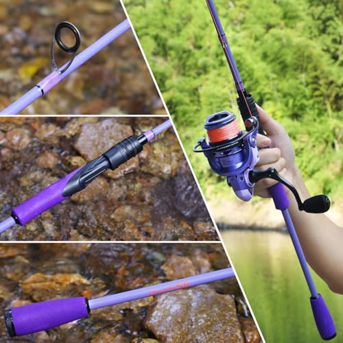 Sougayilang VoidFlare Performance Spinning & Casting Fishing Rod, Lightweight IM6 Graphite with Hook Keeper, EVA Grip - size: Spin-7'0''-Medium Heavy