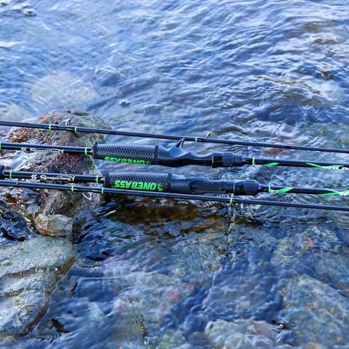 One Bass Fishing Rod, Lightweight Graphite Spinning & Casting Rod with Super Polymer Handle - color: Casting Rod, size: 7'0"