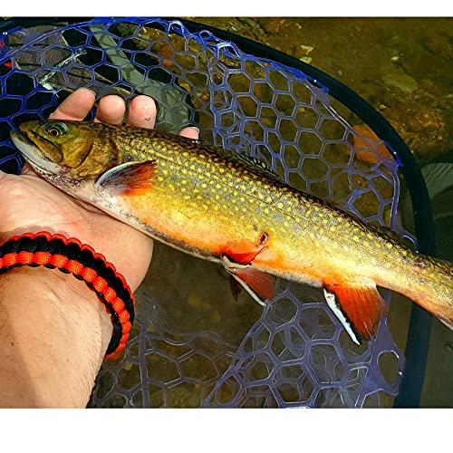 Aventik Fly Floating Fishing Net Carbon Fiber Landing Trout Net Light Weight Clear Rubber Ghost Net Catch & Release - color: Standard black with smoke magnetic release