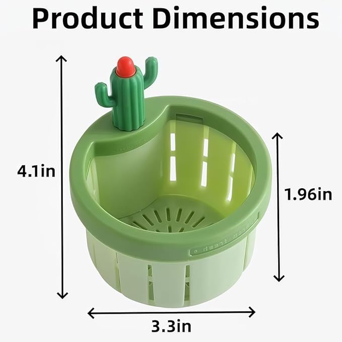 Cactus Kitchen Sink Drain Strainer, 2026 Upgrade Press Automatic Dumping Basket, Multi-Functional Anti-Clogging Kitchen Drainer With Lifting Handle (A+B)