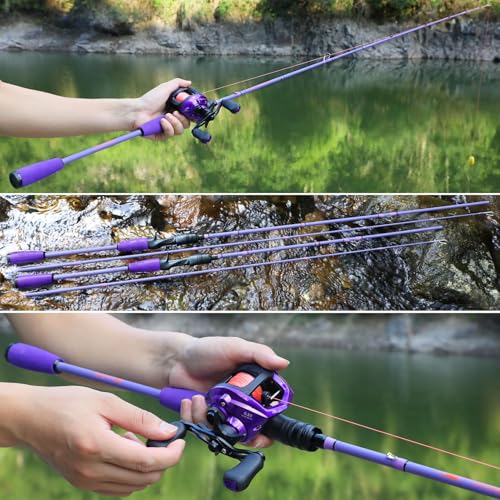 Sougayilang VoidFlare Performance Spinning & Casting Fishing Rod, Lightweight IM6 Graphite with Hook Keeper, EVA Grip - size: Cast-6'0''-Medium