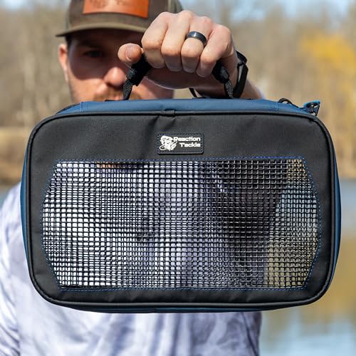 Reaction Tackle Deluxe Bait Binder, Water Resistant Soft Bait Storage System for Soft Plastics and Rigs with Zippered Sleeves, Mesh Bag - size: Mesh Bag
