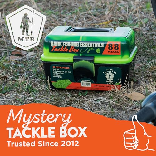 Catch Co Mystery Tackle Box Bank Fishing Essentials - 88 Pieces - Small Tackle Box - color: Green
