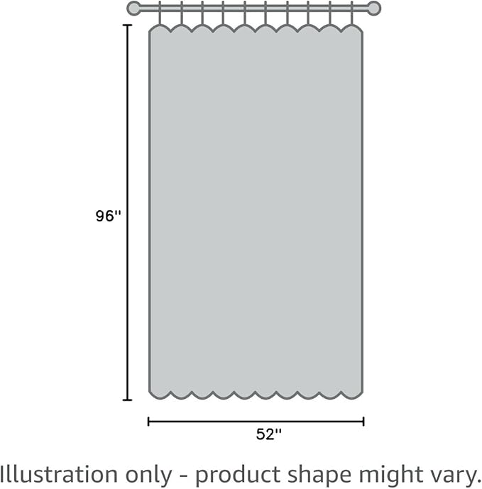 Room Divider Curtains for Ceiling Track Rod, 4.3 ft Wide x 8 ft Tall, 1 Panel