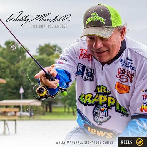 Lew's Wally Marshall Signature Series Spincast Fishing Reel, 2+1 Bearings, 4.3:1 Gear Ratio, All Metal Gears, Reversible Handle (Clam Packaging)